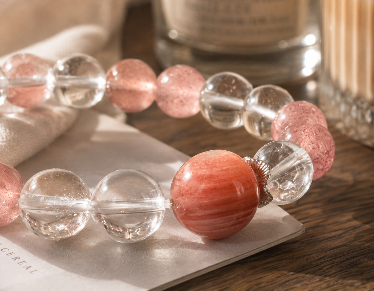 [Exclusive Design] "Berry Dew" Healing Crystal Bracelet