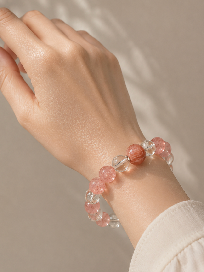 [Exclusive Design] "Berry Dew" Healing Crystal Bracelet