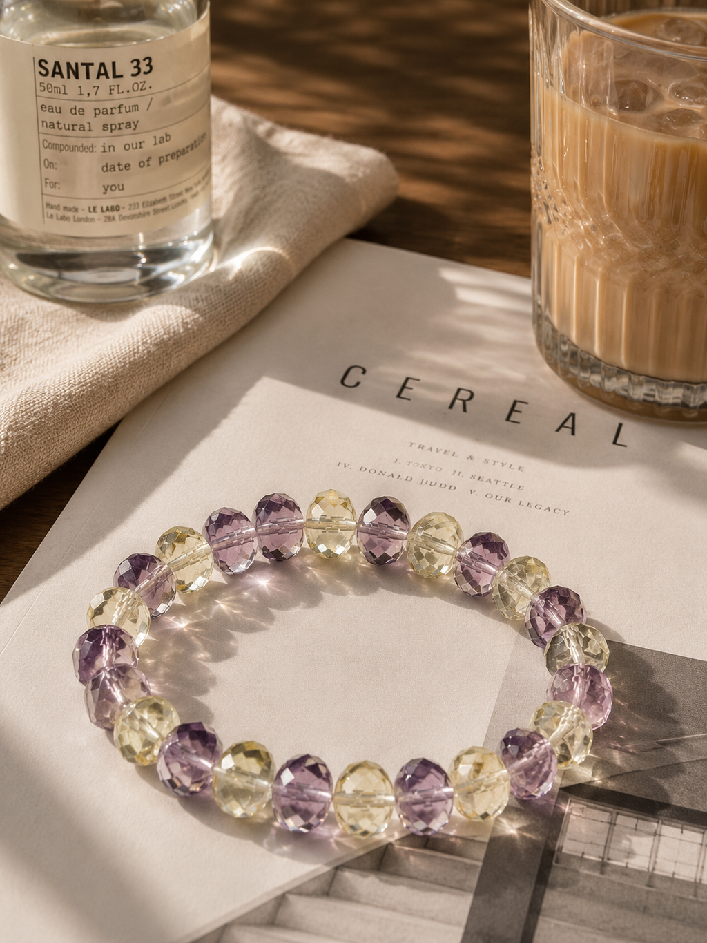 [Exclusive Design] Faceted Ametrine Healing Crystal Bracelet