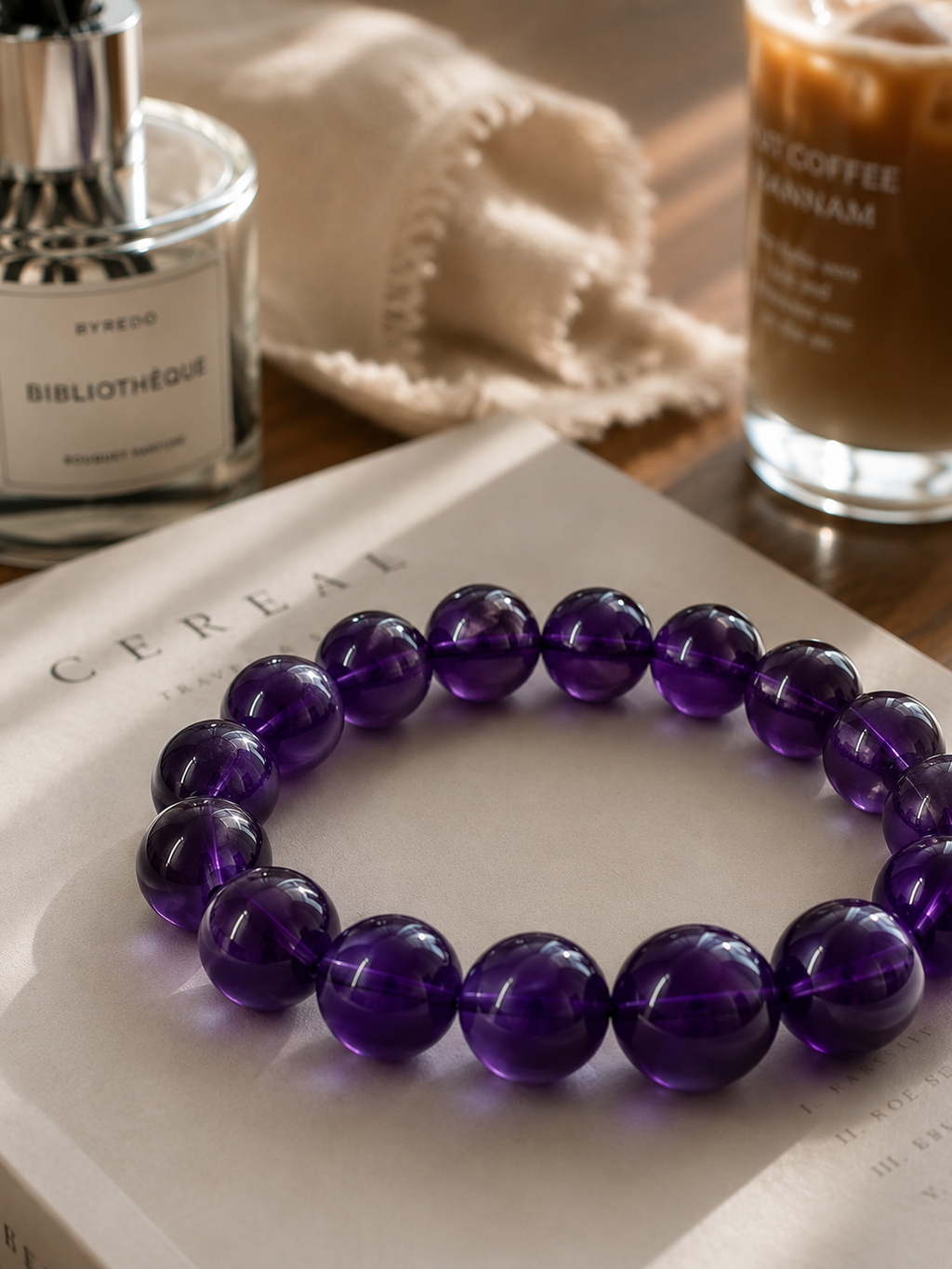 Uruguay Amethyst Healing Crystal Bracelet | Crown & Third Eye Chakra Stones 11 mm