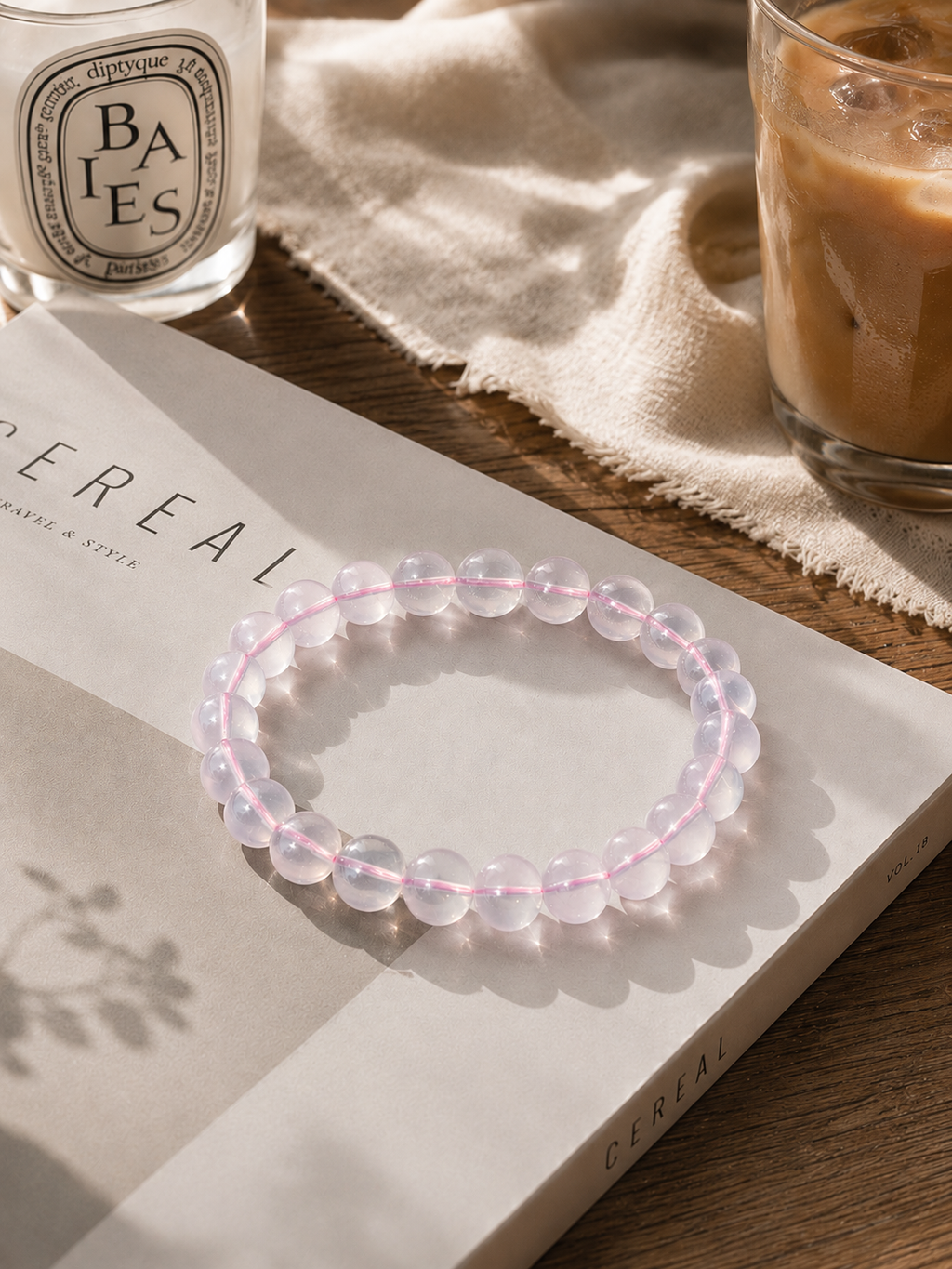 [High-Grade] Ice-Rose Quartz Healing Crystal Bracelet (8mm / 11mm)