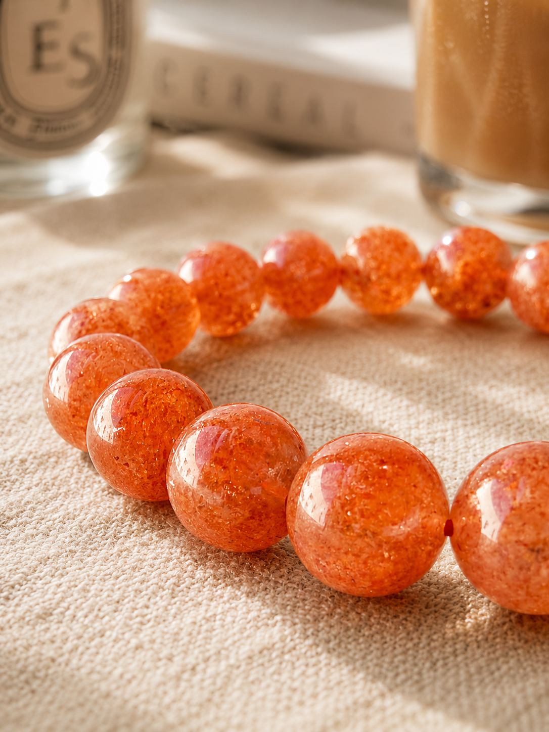 [High-Grade] Golden Sunstone Healing Crystal Bracelet