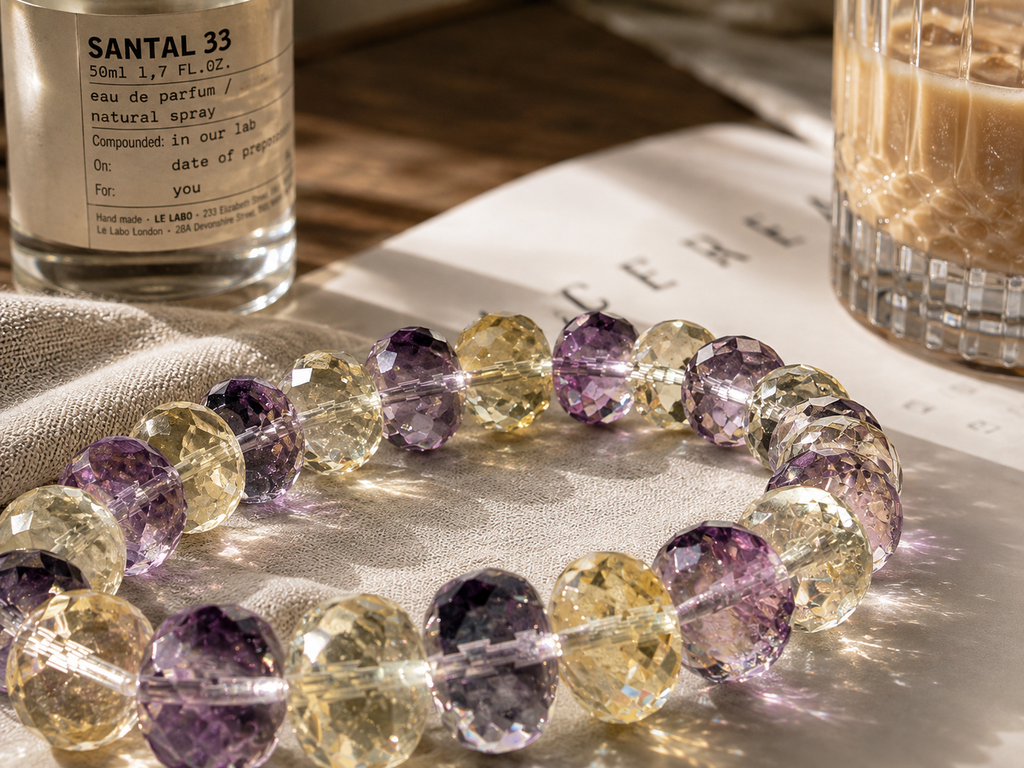 [Exclusive Design] Faceted Ametrine Healing Crystal Bracelet