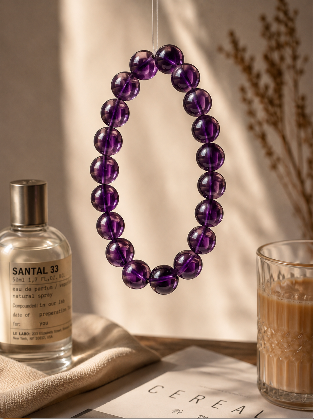 Uruguay Amethyst Healing Crystal Bracelet | Crown & Third Eye Chakra Stones 11 mm