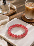 [High-Grade] Strawberry Quartz Healing Crystal Bracelet
