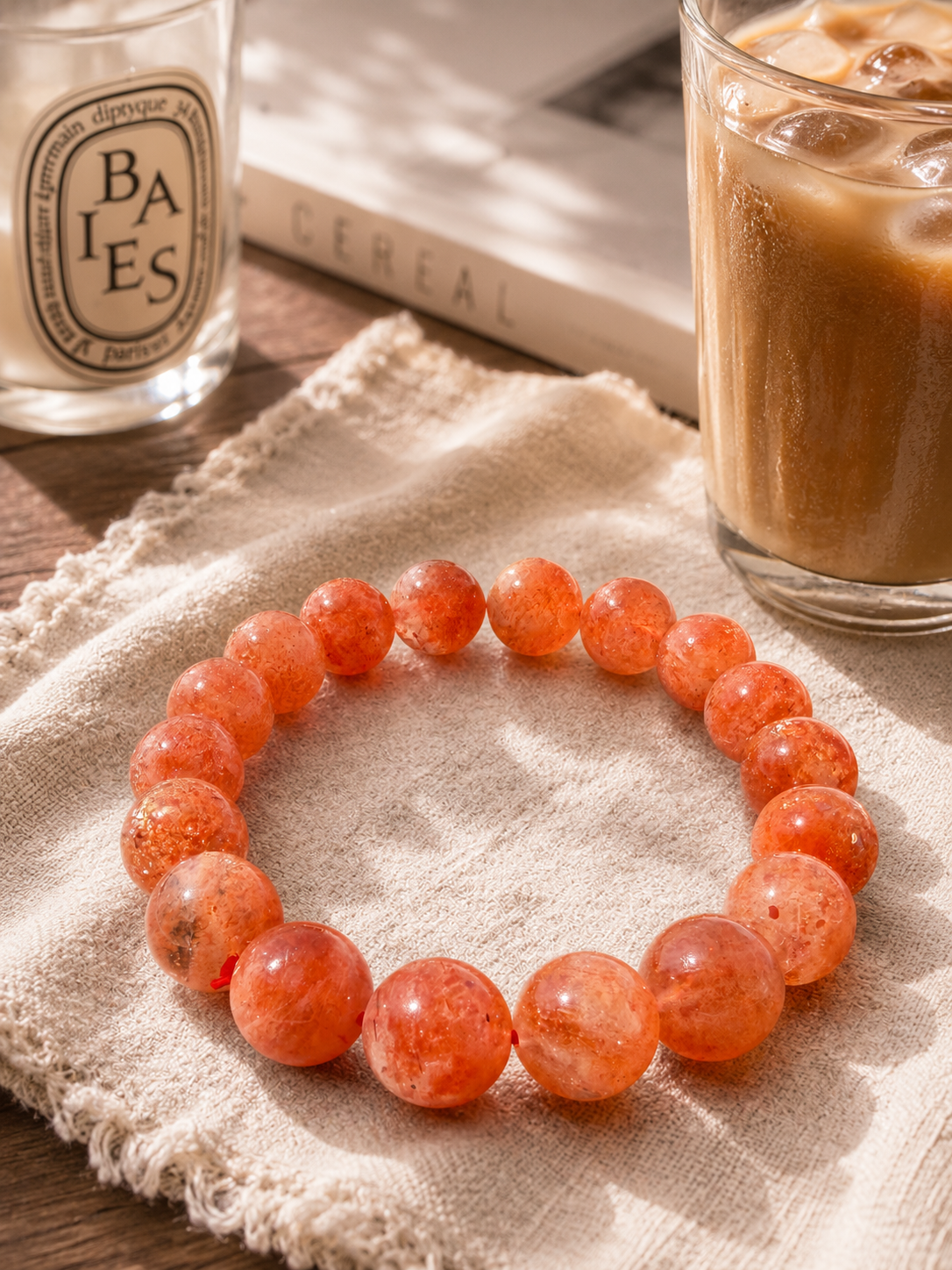 [High-Grade] Golden Sunstone Healing Crystal Bracelet