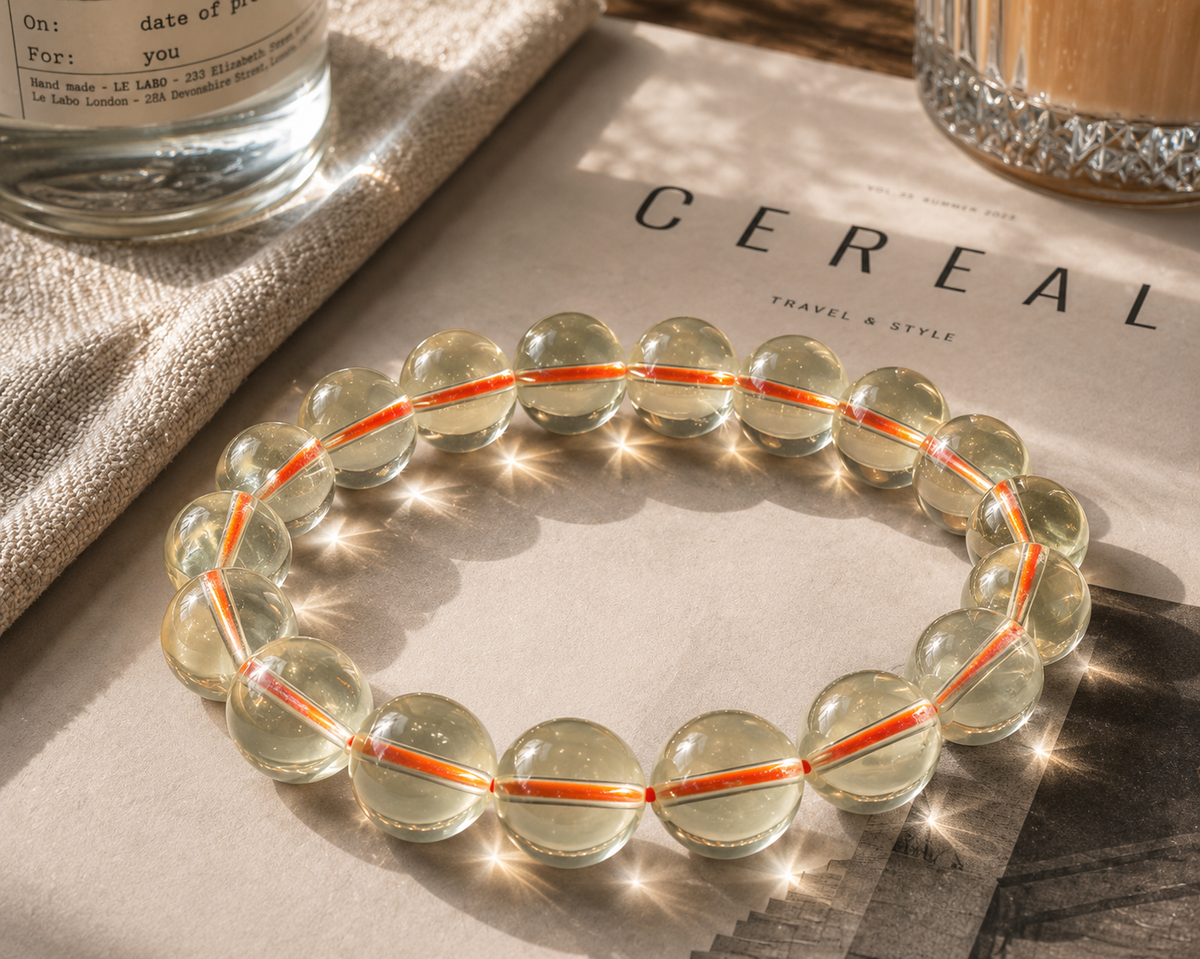 Ice-Clear Citrine Healing Crystal Bracelet | Merchant’s Stone for Abundance & Confidence