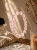 [High-Grade] 13mm Silky Pink Rose Quartz Healing Crystal Bracelet