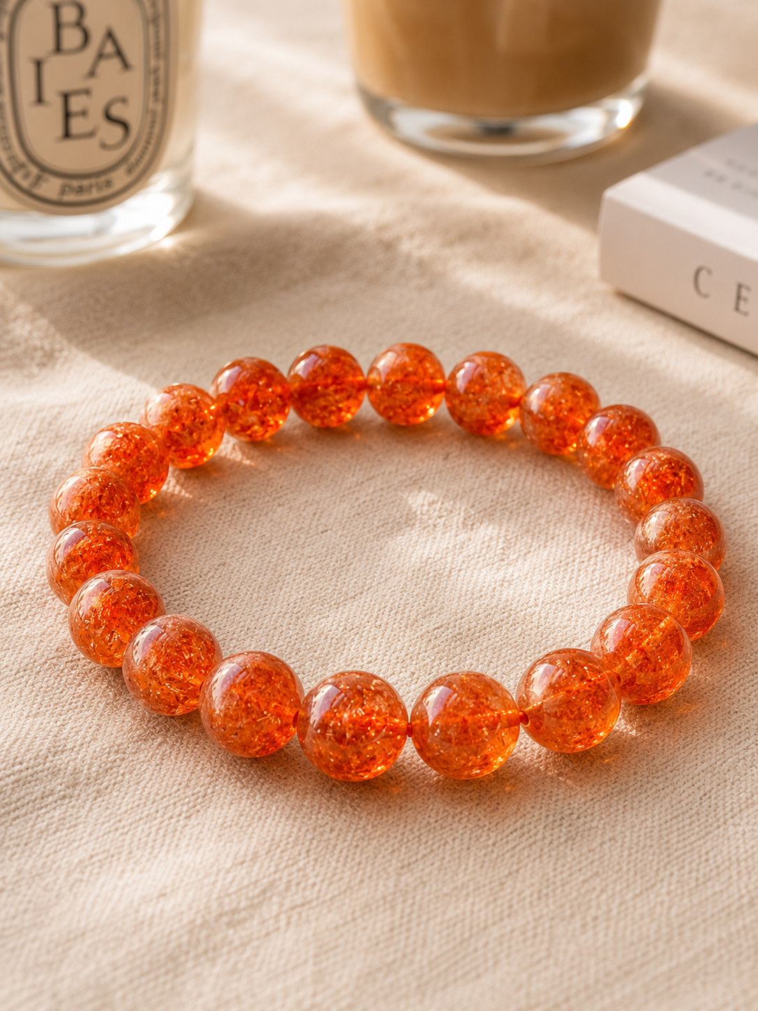 [High-Grade] Golden Sunstone Healing Crystal Bracelet