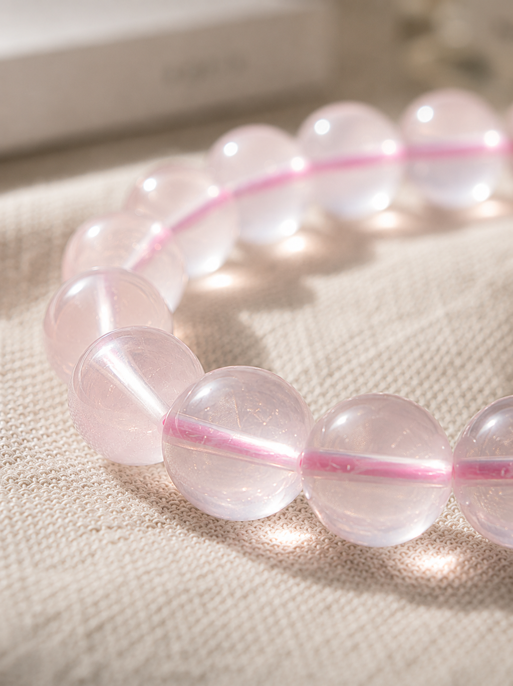 [High-Grade] Ice-Rose Quartz Healing Crystal Bracelet (8mm / 11mm)