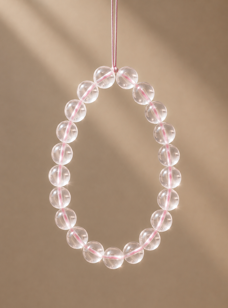 [High-Grade] Ice-Rose Quartz Healing Crystal Bracelet (8mm / 11mm)
