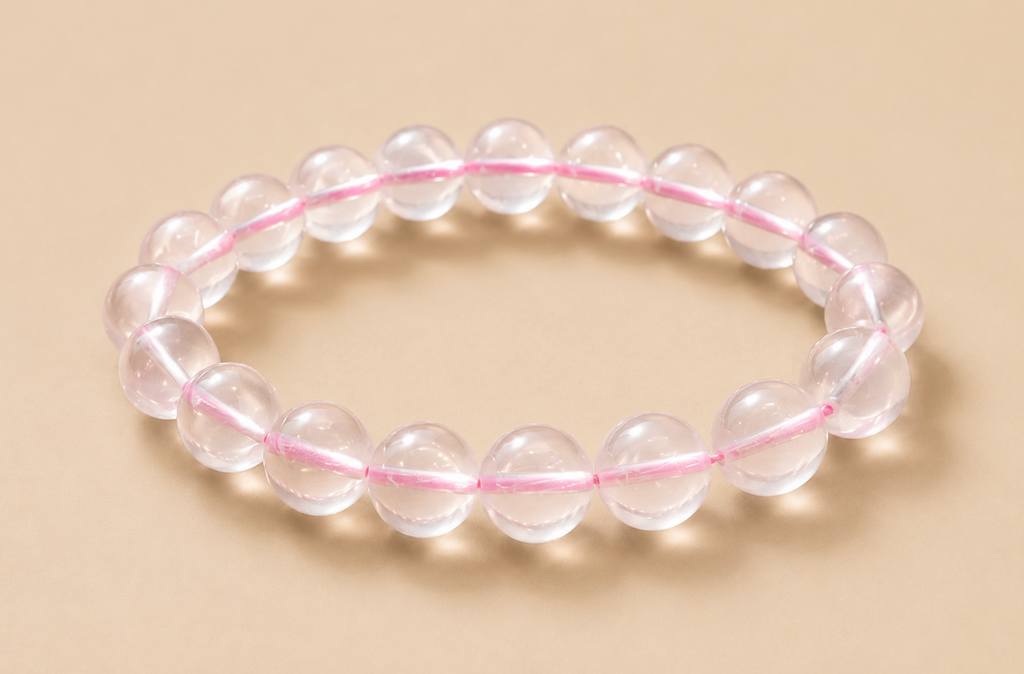 [High-Grade] Ice-Rose Quartz Healing Crystal Bracelet (8mm / 11mm)