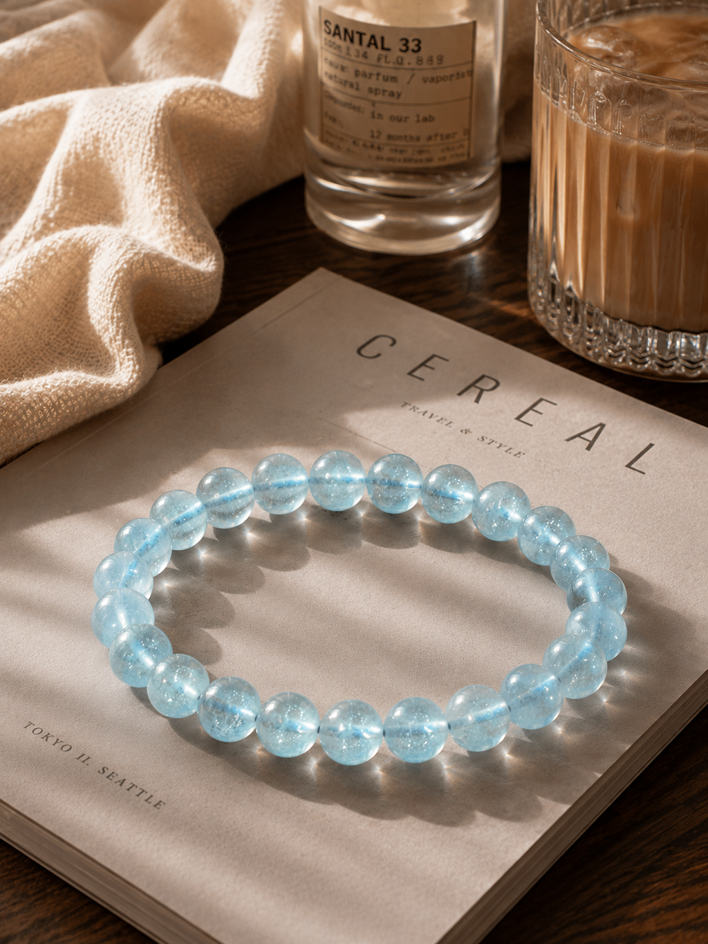 Natural Grade Aquamarine Crystal Bracelet